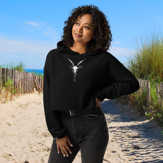Cross crop hoodie